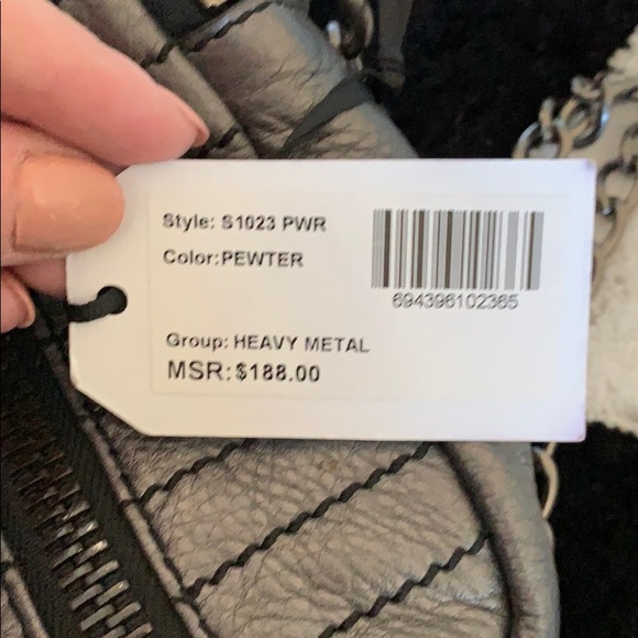 Sanctuary S1023 crossbody bag pewter chains - Picture 6 of 6